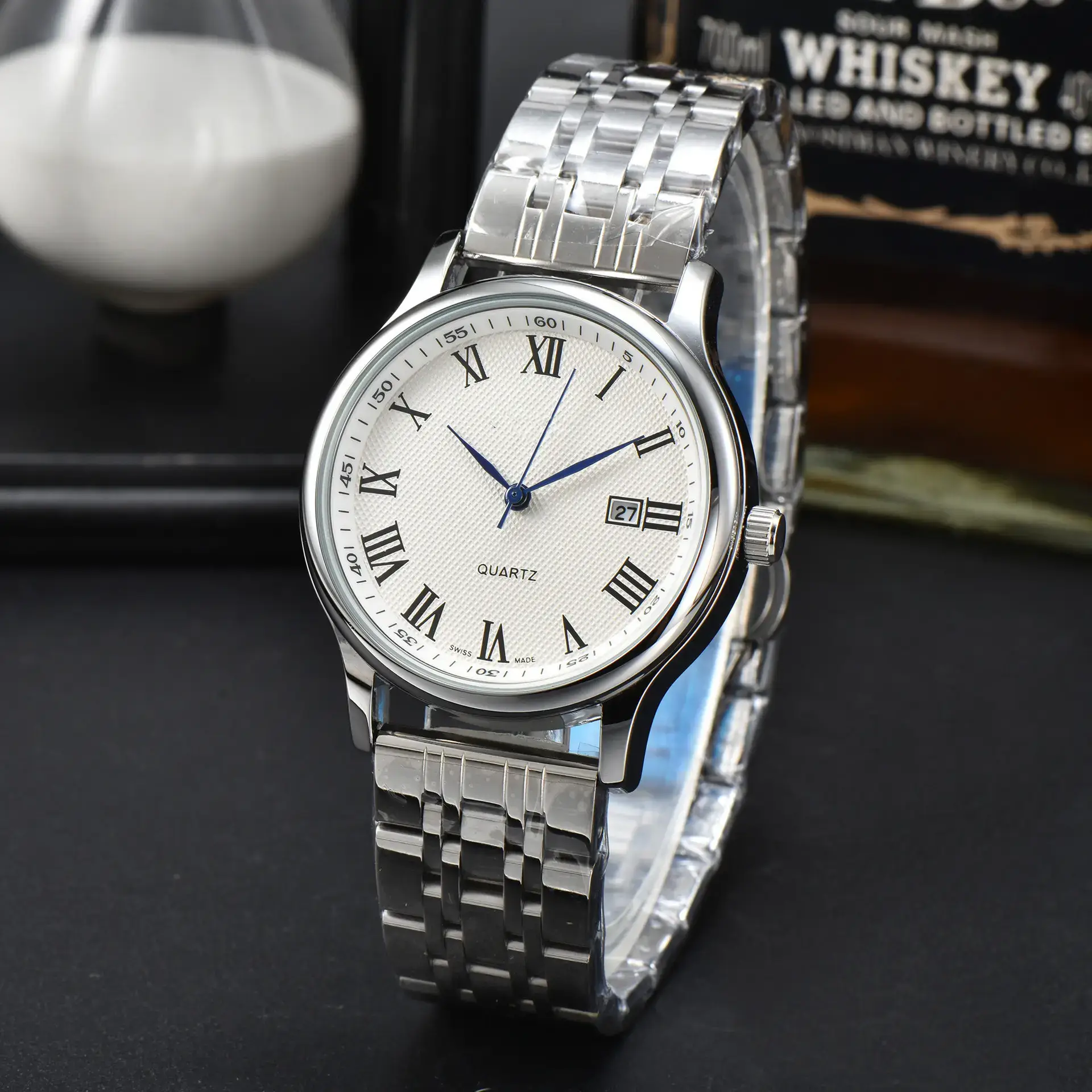 2023 Women's Roman Numeral Quartz Watch Brown Leather Band - Image 5