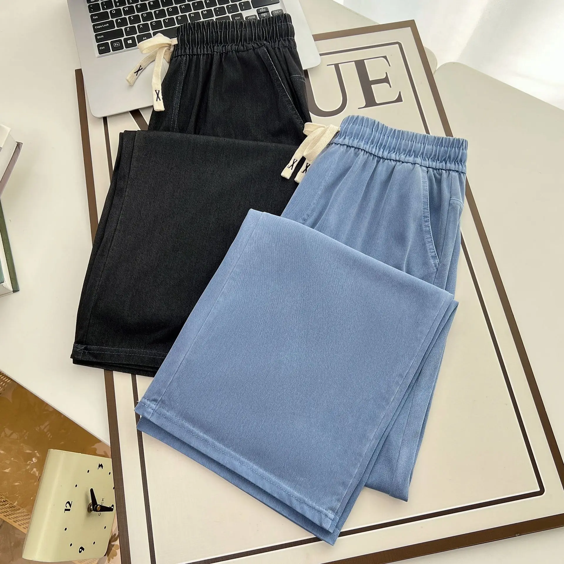 Women Slimming Denim Pants Plus Size Summer Wear