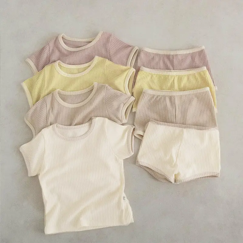 Baby Bow Headband Beige Ribbed Summer Wear - Image 13