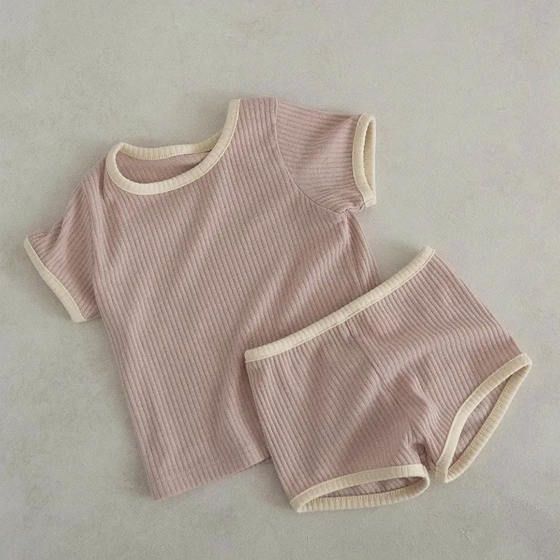 Baby Bow Headband Beige Ribbed Summer Wear - Image 4