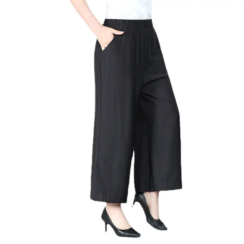 Women Cotton Linen Wide Leg Pants Summer 2023 - Image 7