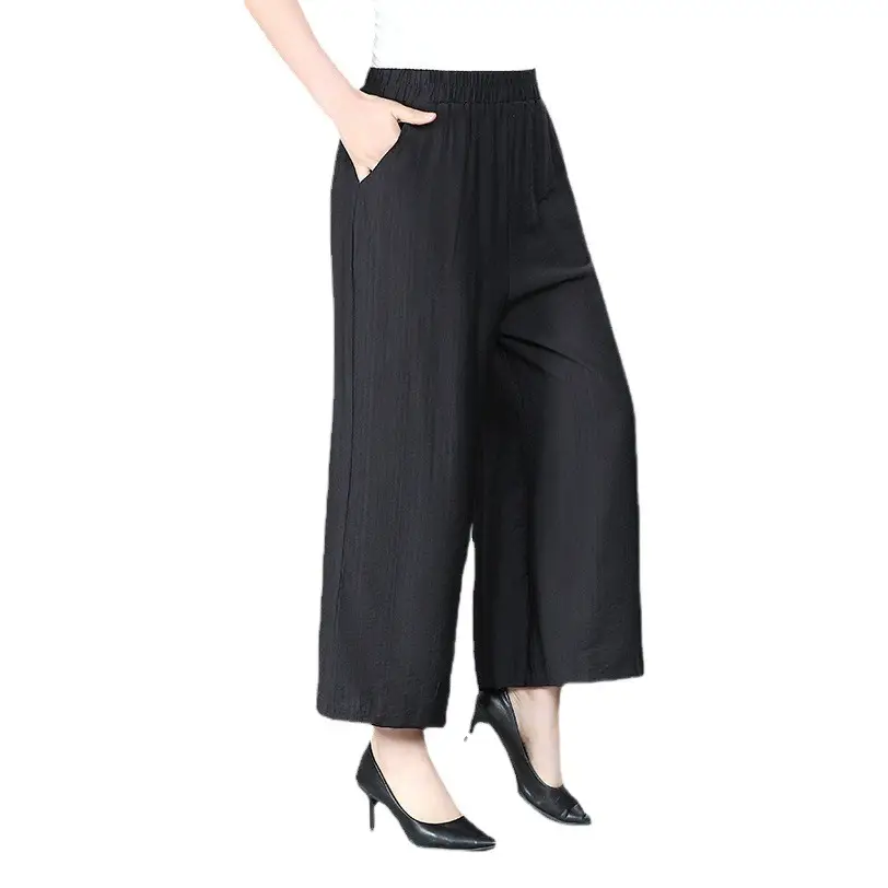 Women Cotton Linen Wide Leg Pants Summer 2023