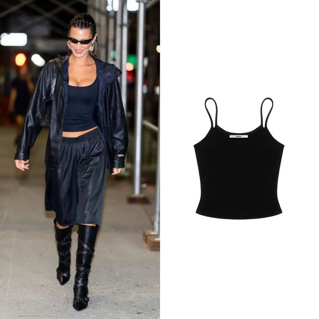Women's Black & White Sling Top Set Small Elastic Fit