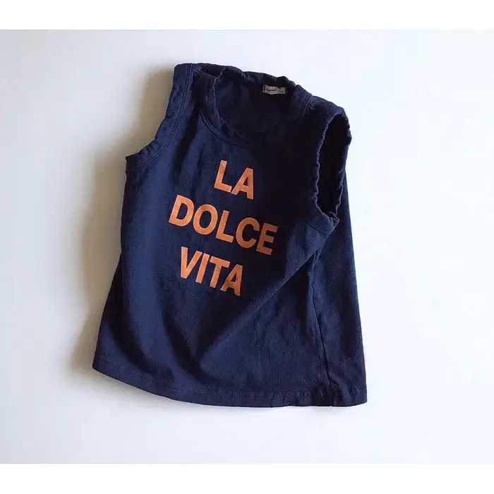 Kids Sleeveless Yellow T-Shirt LA Dolce Vita Candy Color - Image 2
