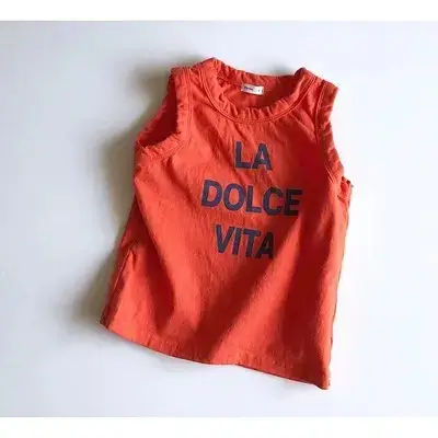 Kids Sleeveless Yellow T-Shirt LA Dolce Vita Candy Color - Image 3