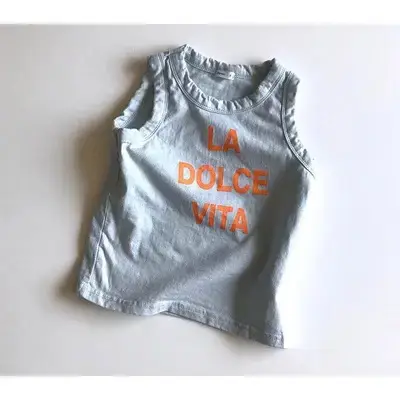 Kids Sleeveless Yellow T-Shirt LA Dolce Vita Candy Color - Image 4