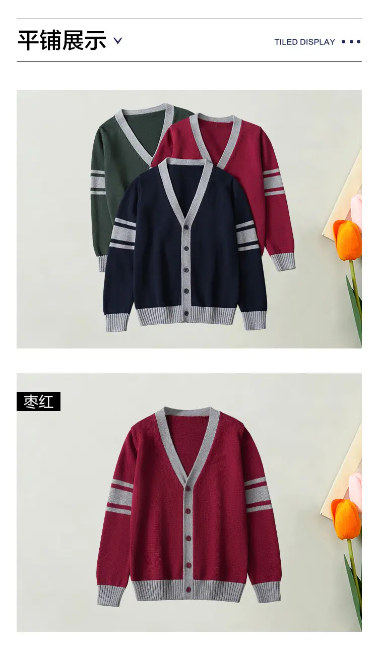 Children's Black Cardigan Sweater Medium Large Cotton — feature 12