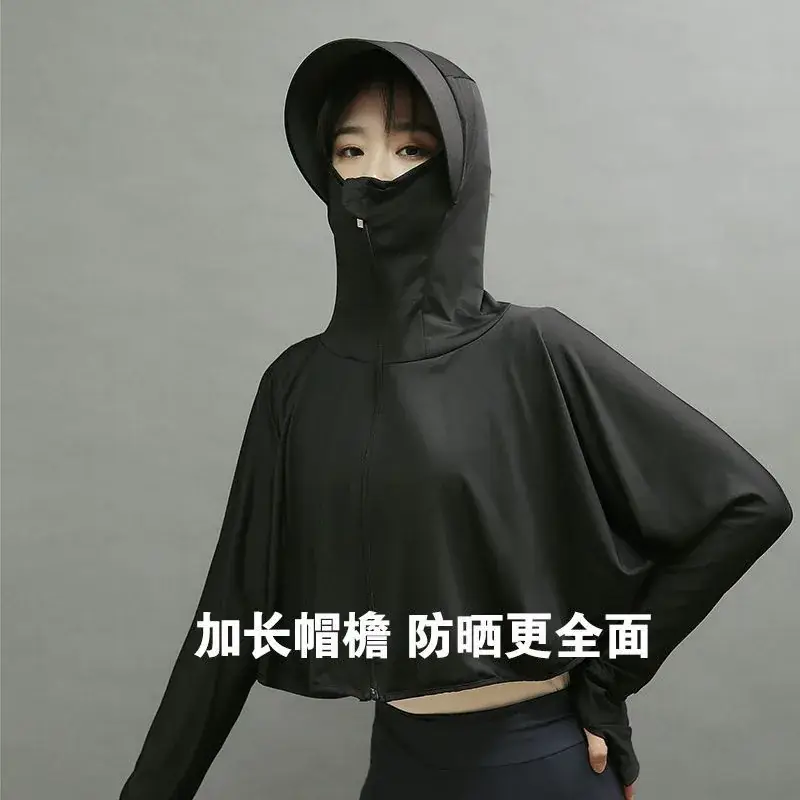 Women's Black Hooded Sun Protection Outerwear 2023 - Image 15