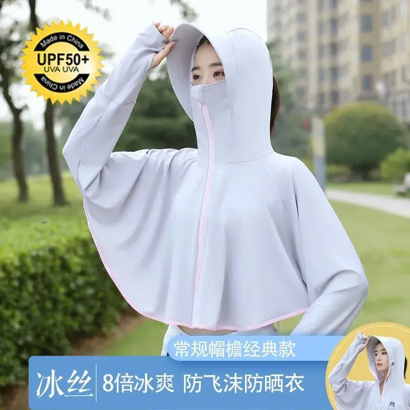 Women's Black Hooded Sun Protection Outerwear 2023 - Image 2