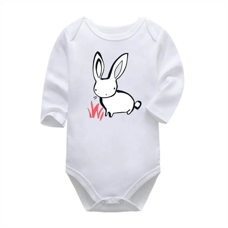 Baby Long Sleeve Body Suit Navy Blue Cloud Print