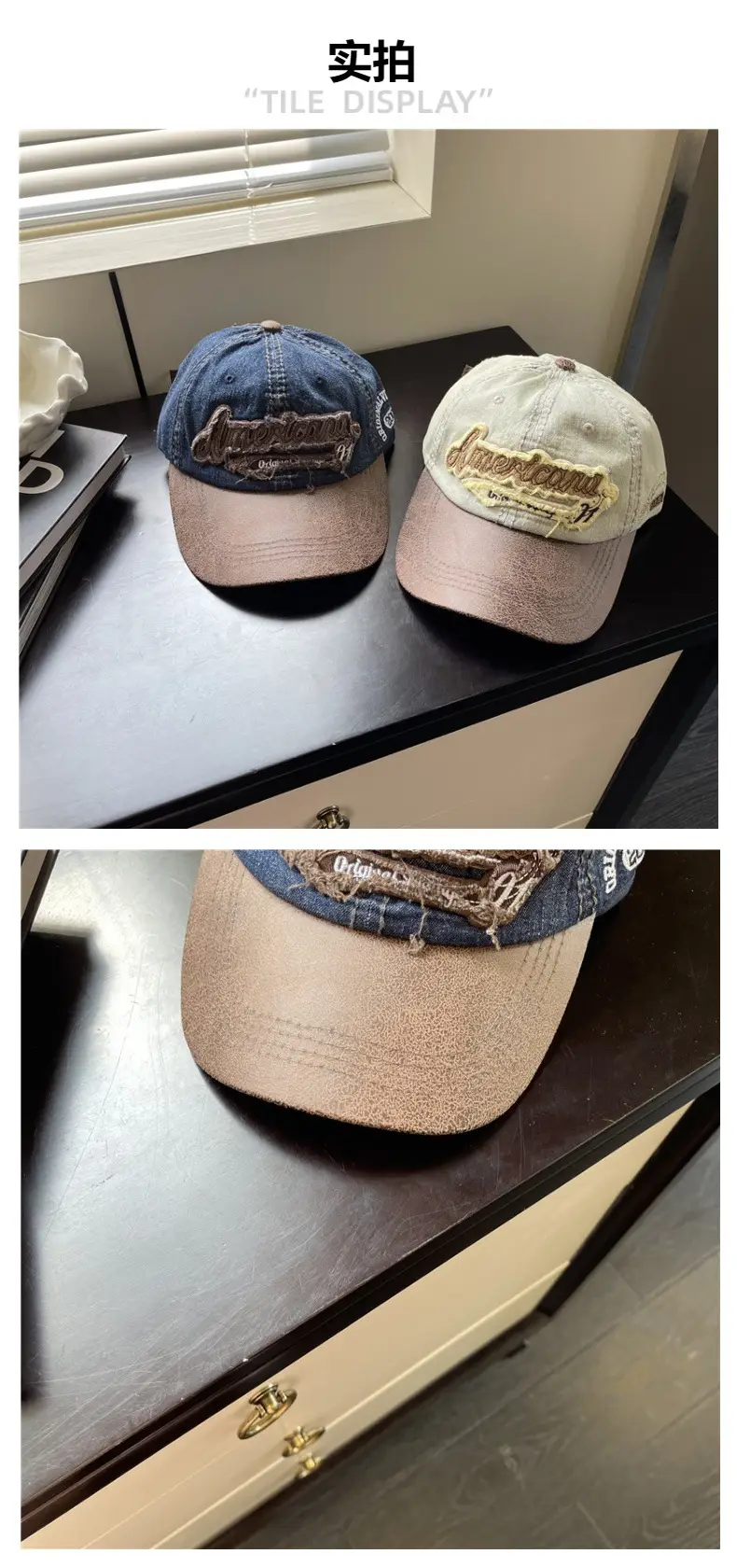 American Retro Brim Cap Women Men Summer Baseball Cap — feature 5