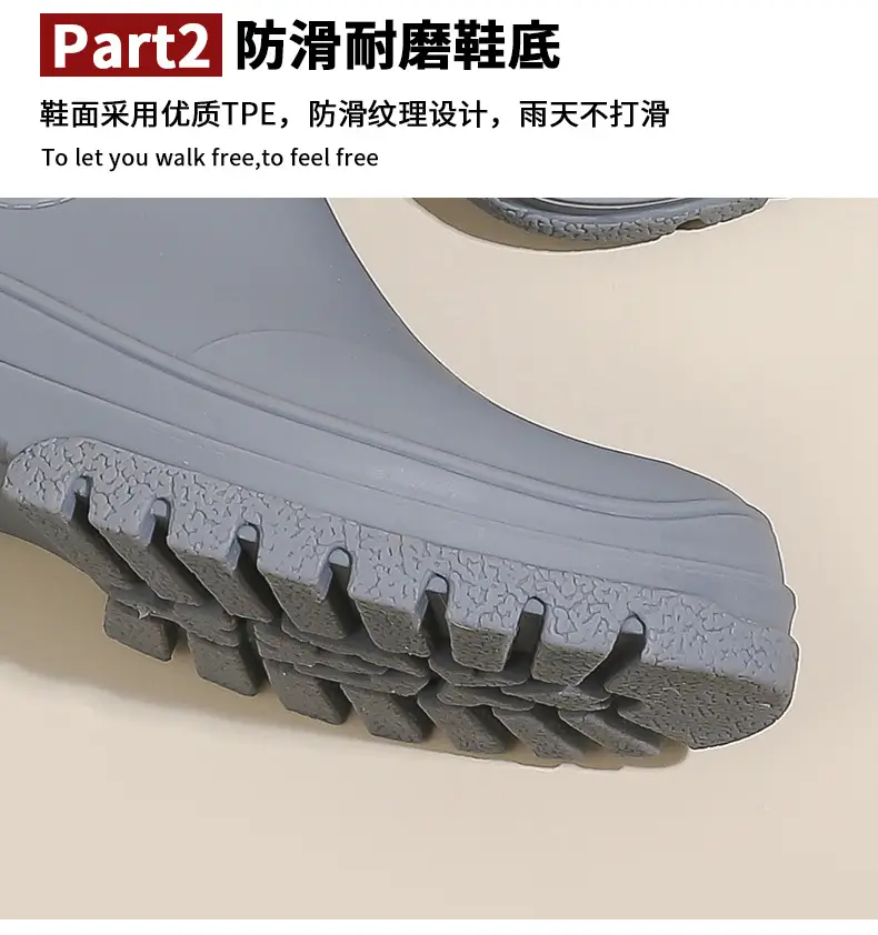 Ready Stock Cross-Border Tpe Fashionable Chelsea Short Rain Boots Women's Rain Boots Non-Slip Water Boots Adult Overshoes Women's Versatile — feature 9