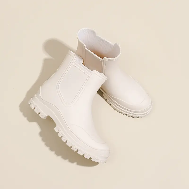 Ready Stock Cross-Border Tpe Fashionable Chelsea Short Rain Boots Women's Rain Boots Non-Slip Water Boots Adult Overshoes Women's Versatile - Image 3