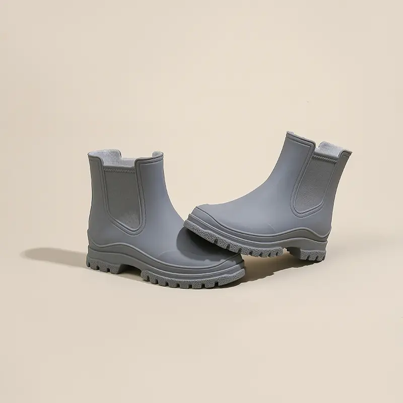 Ready Stock Cross-Border Tpe Fashionable Chelsea Short Rain Boots Women's Rain Boots Non-Slip Water Boots Adult Overshoes Women's Versatile - Image 4
