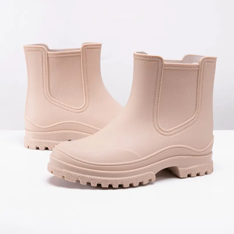 Ready Stock Cross-Border Tpe Fashionable Chelsea Short Rain Boots Women's Rain Boots Non-Slip Water Boots Adult Overshoes Women's Versatile - Image 5