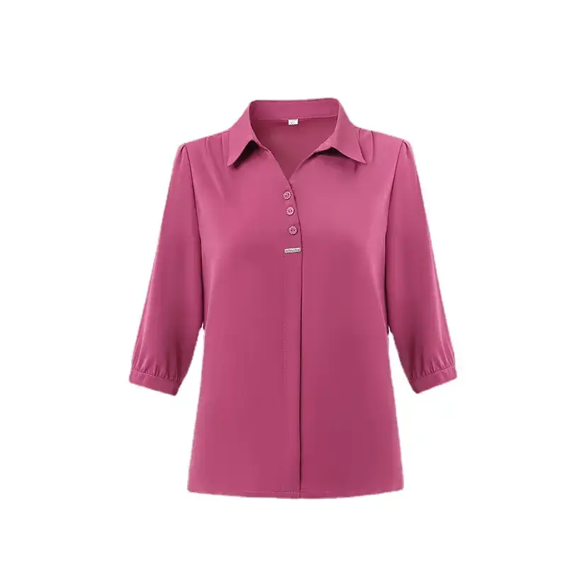 Mom's Spring Dress Chiffon Shirt Large Women - Image 9
