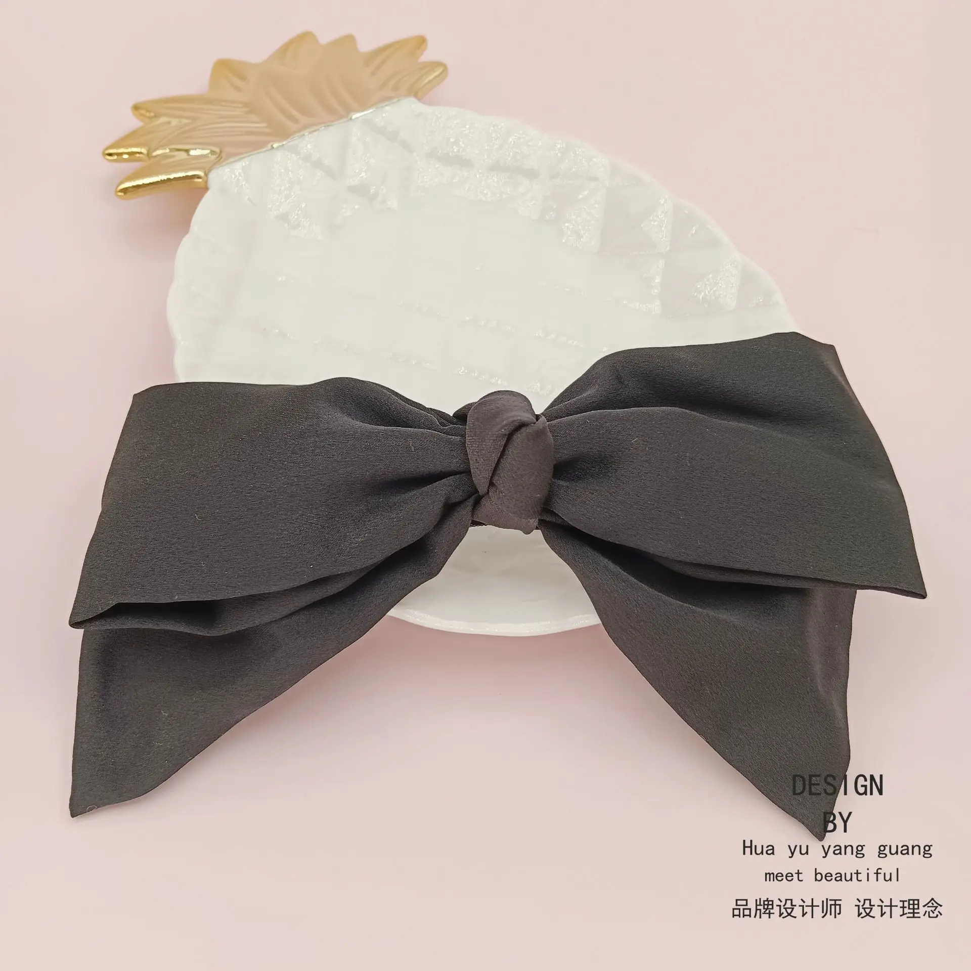 Black Big Bow Hair Clip for Women Spring Style — feature 5