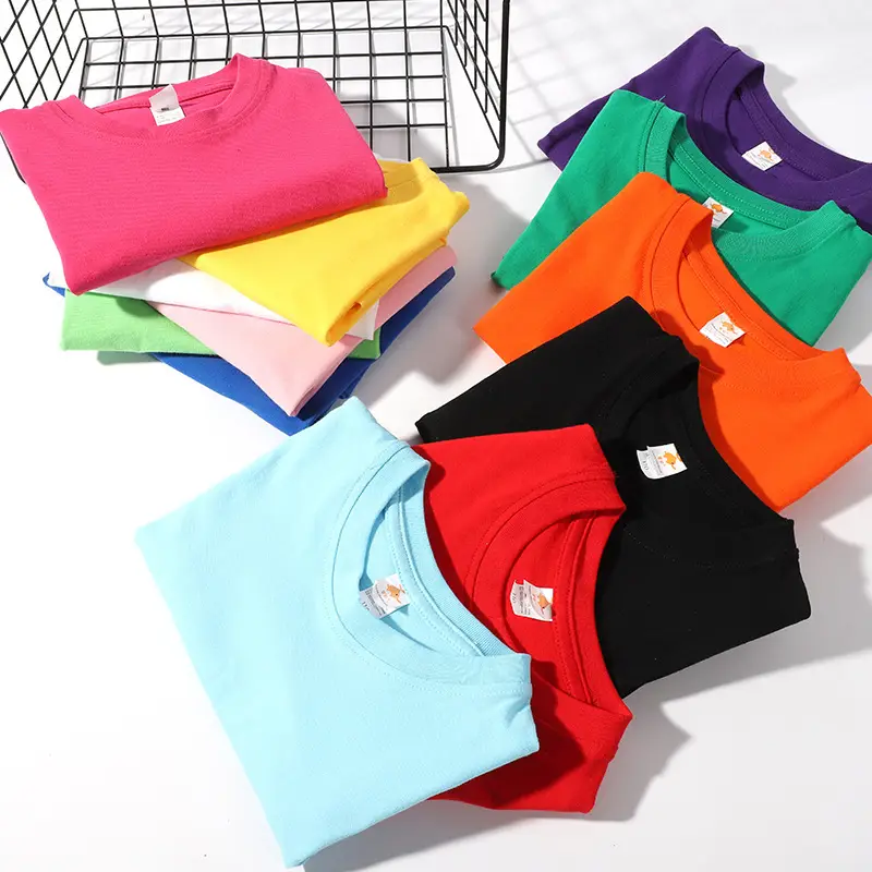 Pink Kids T-Shirt Round Neck Short Sleeve Medium Large