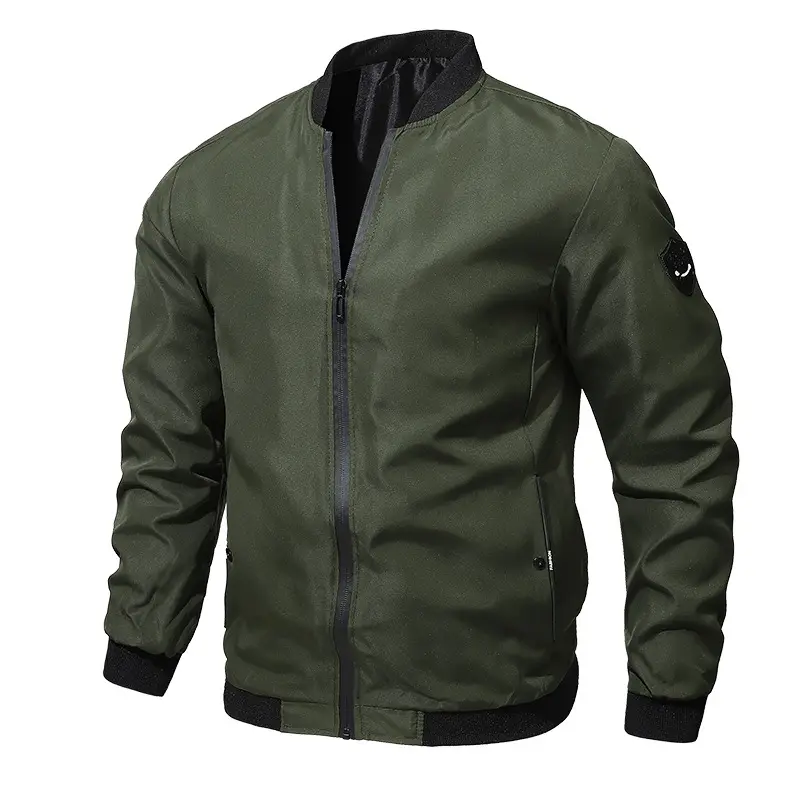 2023 Men's Grey Bomber Jacket Large Casual Sports Wear — feature 10