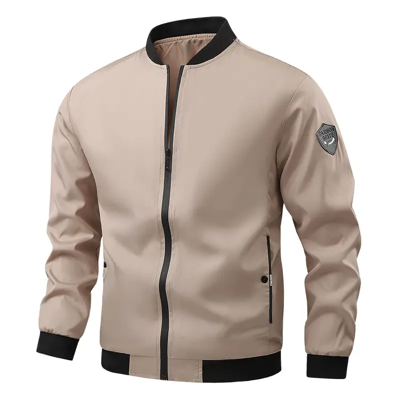 2023 Men's Grey Bomber Jacket Large Casual Sports Wear - Image 6