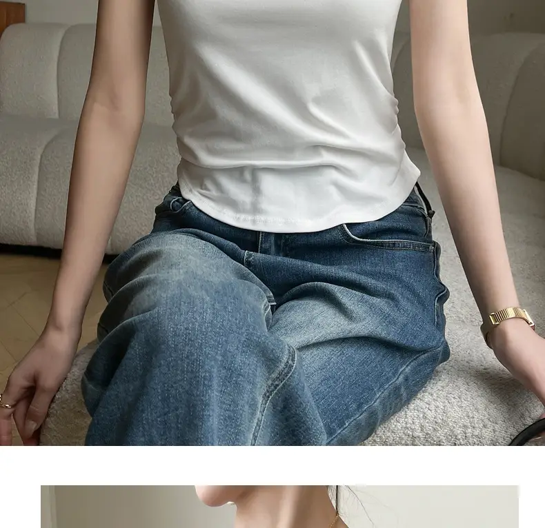 Women V Neck Short Sleeve T-Shirt Grey — feature 16