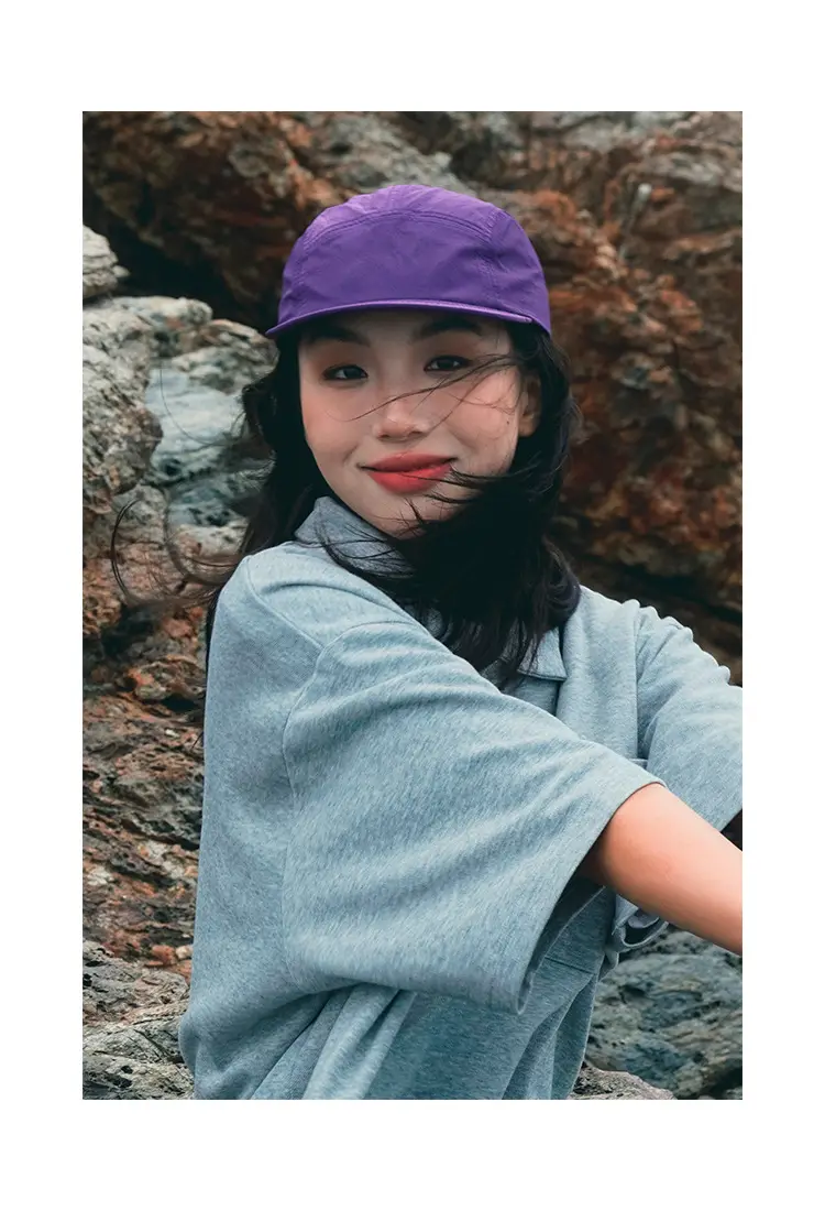 Purple Baseball Cap for Men with Short Bristles — feature 2