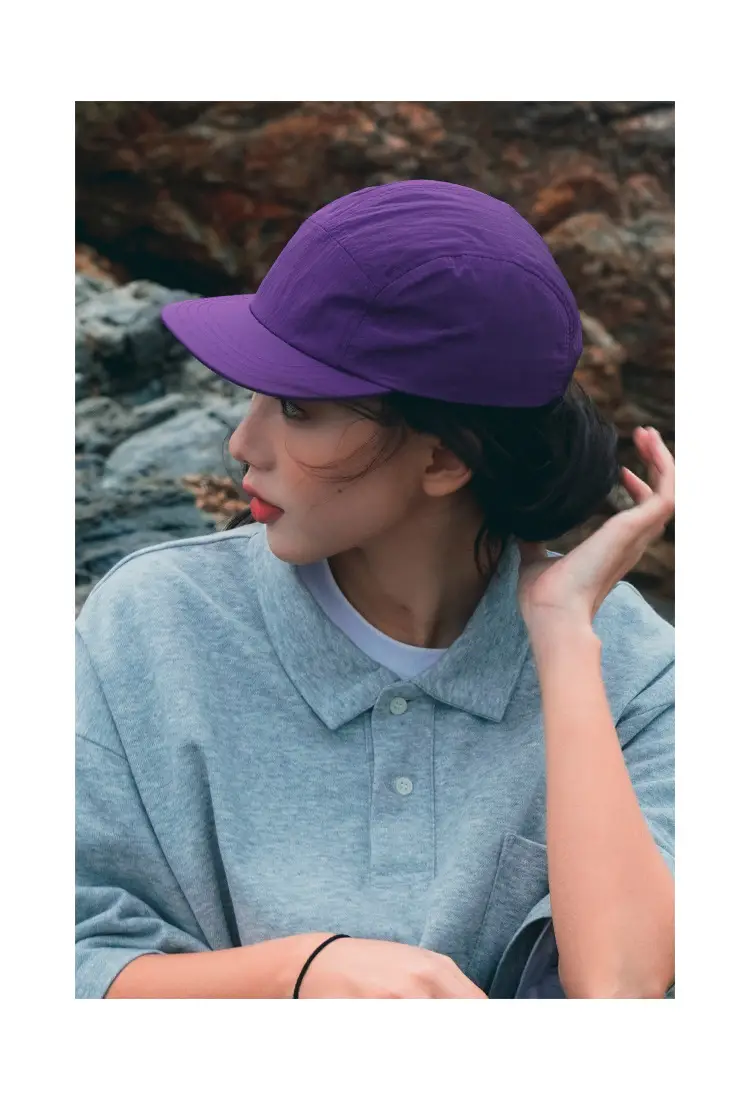 Purple Baseball Cap for Men with Short Bristles — feature 3