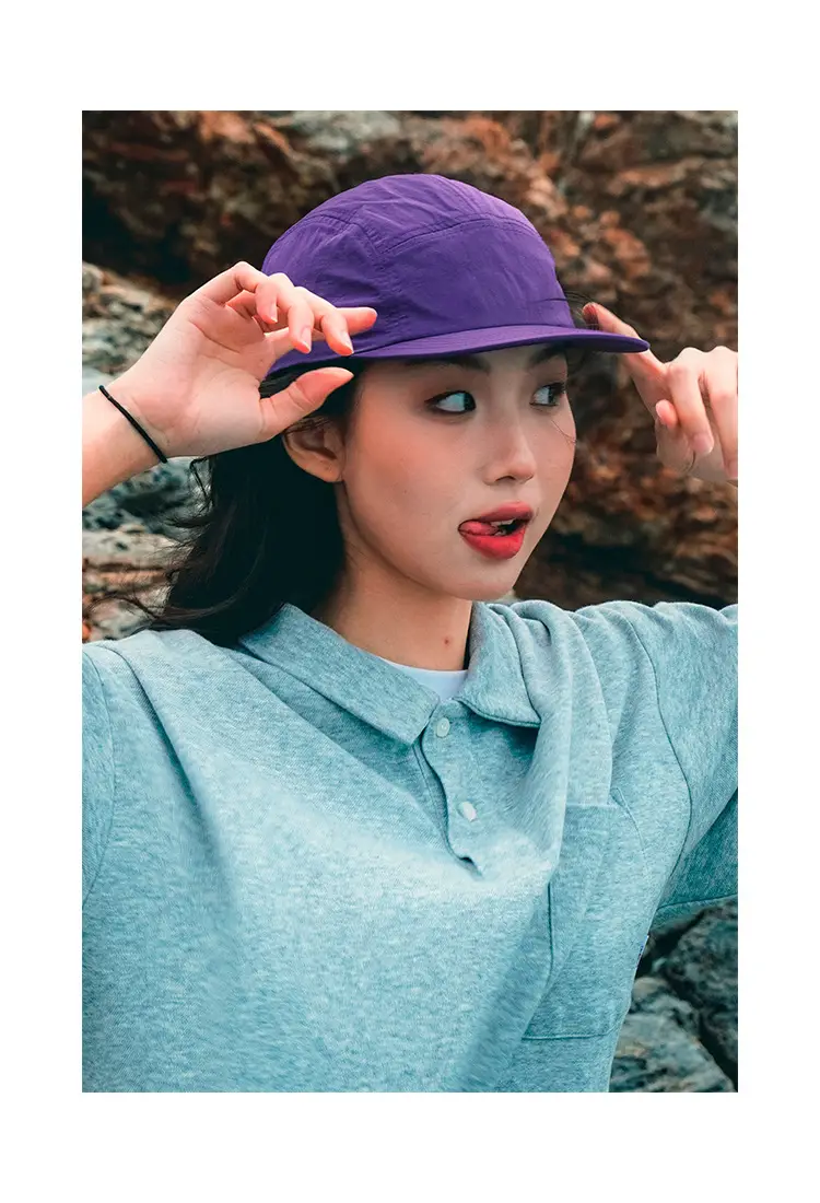 Purple Baseball Cap for Men with Short Bristles — feature 4