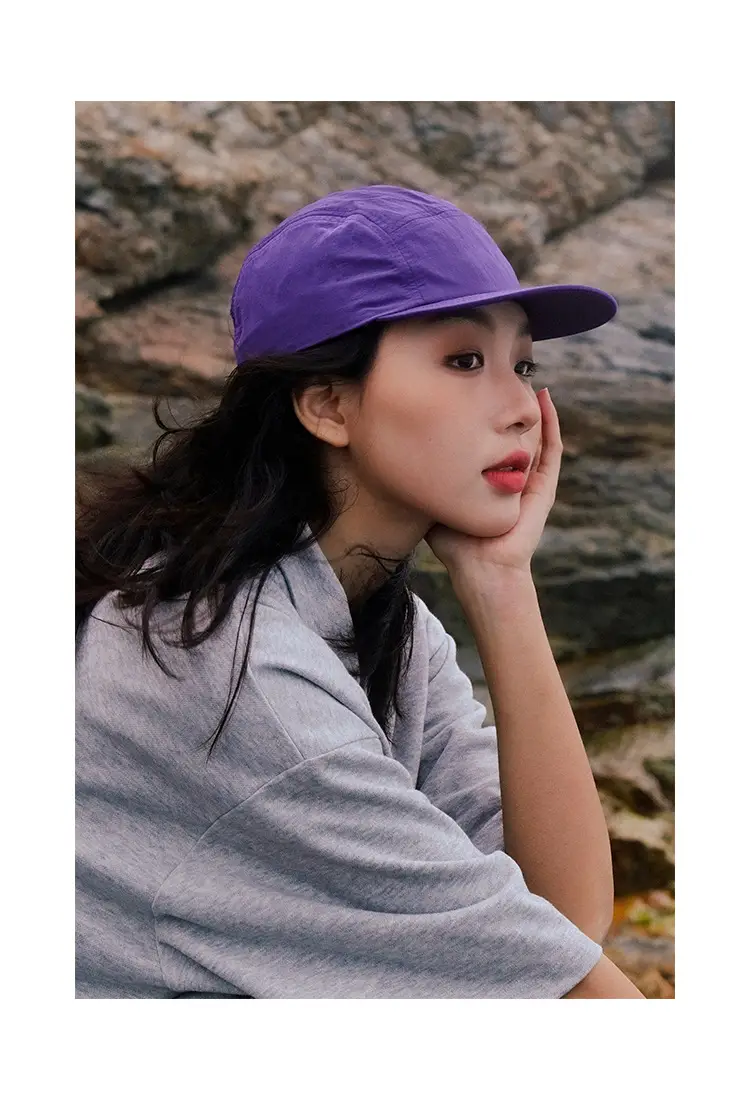 Purple Baseball Cap for Men with Short Bristles — feature 6