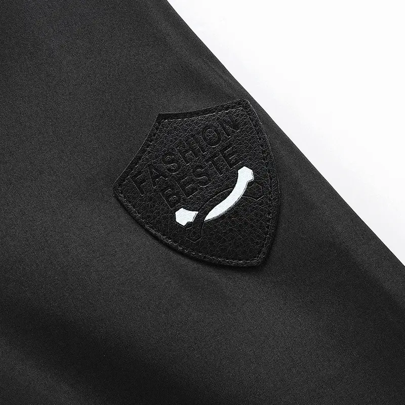 Men's Maroon Bomber Jacket with Black Trim — feature 19
