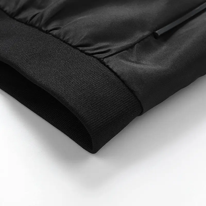 Men's Maroon Bomber Jacket with Black Trim — feature 21