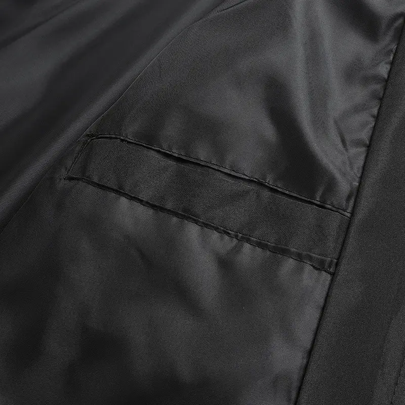 Men's Maroon Bomber Jacket with Black Trim — feature 25
