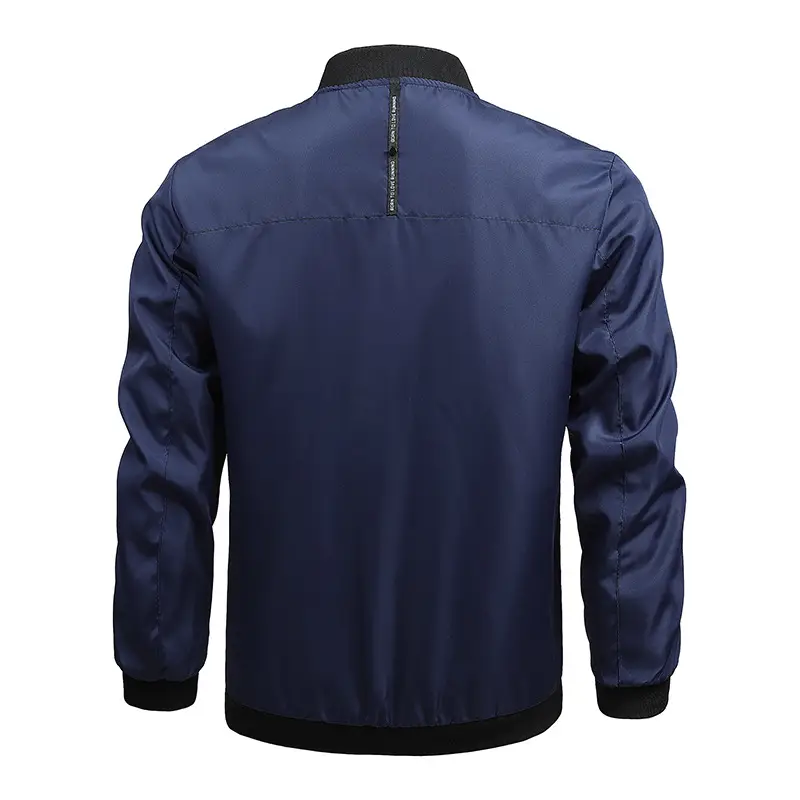 Men's Maroon Bomber Jacket with Black Trim — feature 8