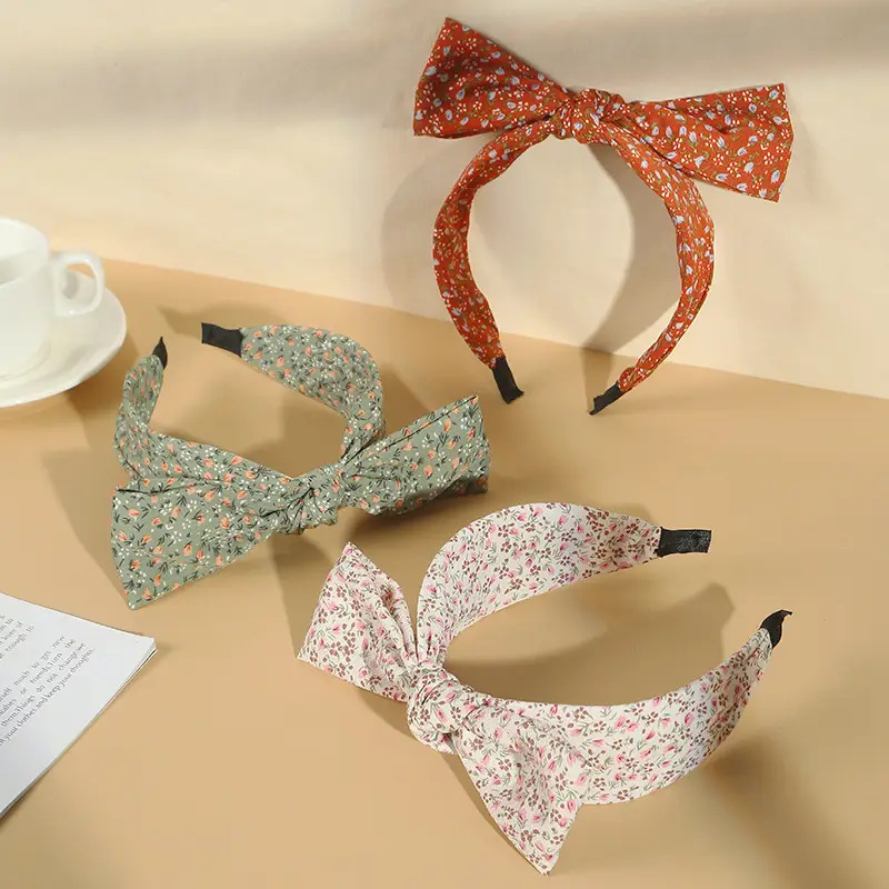 Vintage Printed Floral Headband for Women