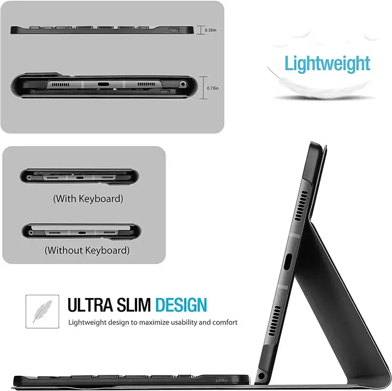 A7 Bluetooth Keyboard Protective Case with Comfortable Rebound