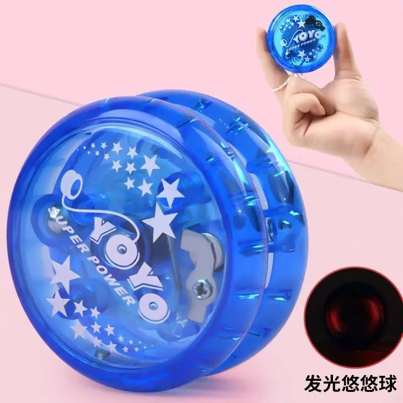 Factory children's alloy yo-yo toy with light beginners metal yo-yo dead sleep can be fixed pattern direct sales