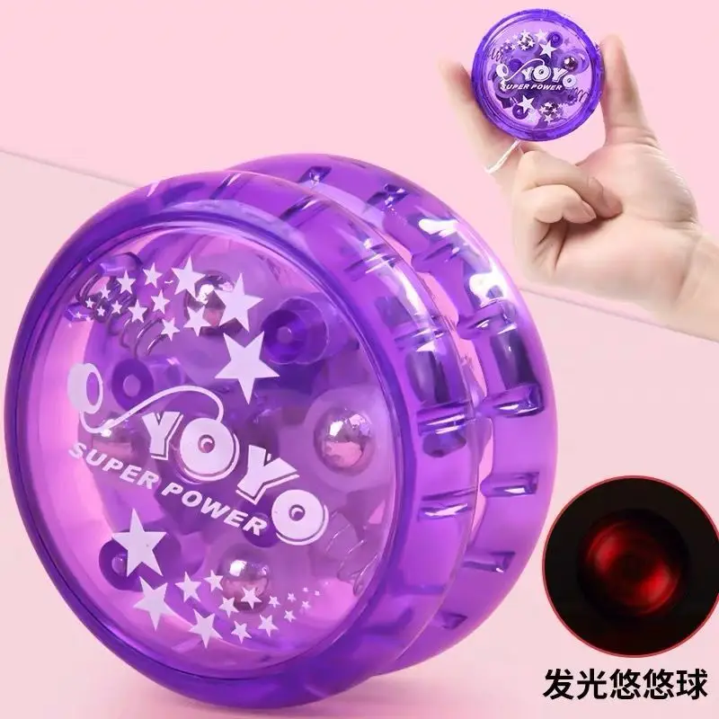 Factory children's alloy yo-yo toy with light beginners metal yo-yo dead sleep can be fixed pattern direct sales