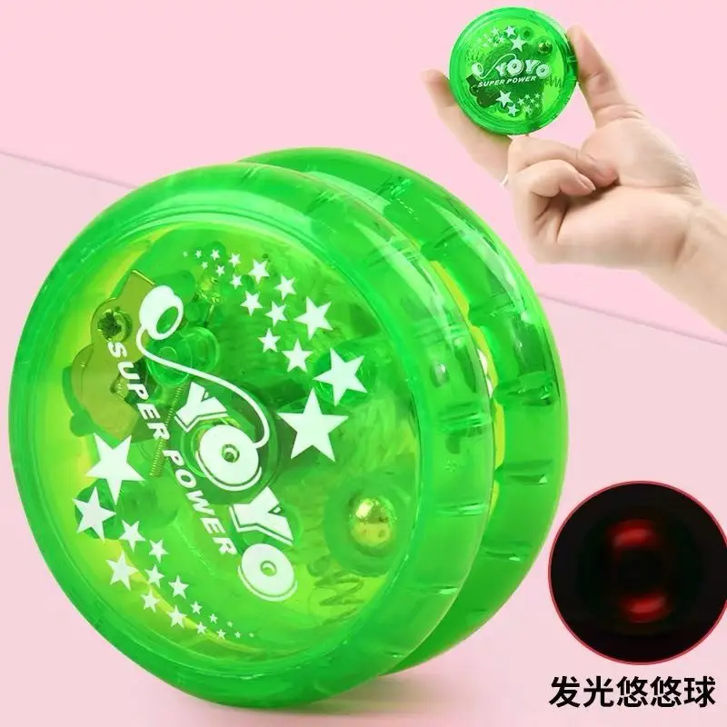 Factory children's alloy yo-yo toy with light beginners metal yo-yo dead sleep can be fixed pattern direct sales