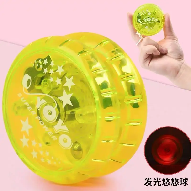 Factory children's alloy yo-yo toy with light beginners metal yo-yo dead sleep can be fixed pattern direct sales