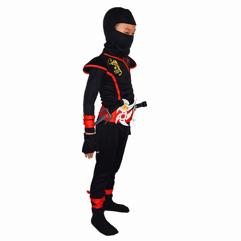 Japanese Ninja White Tiger Costume Anime Print Suit Kids Halloween Party — feature 8