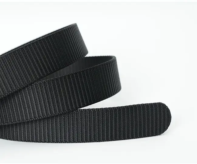 Men's Black Nylon Tactical Belt with Silver Buckle — feature 10