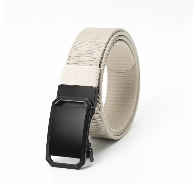 Men's Black Nylon Tactical Belt with Silver Buckle — feature 12