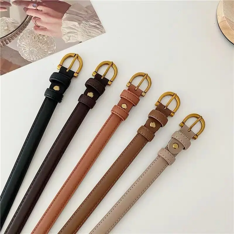 Women's Retro Cowhide Leather Belt 5 Colors - Image 4