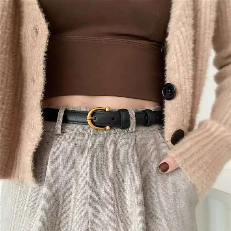 Women's Retro Cowhide Leather Belt 5 Colors — feature 6