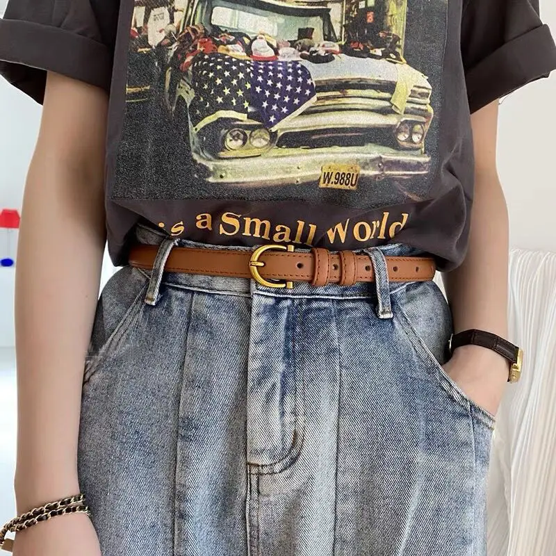Women's Retro Cowhide Leather Belt 5 Colors — feature 7