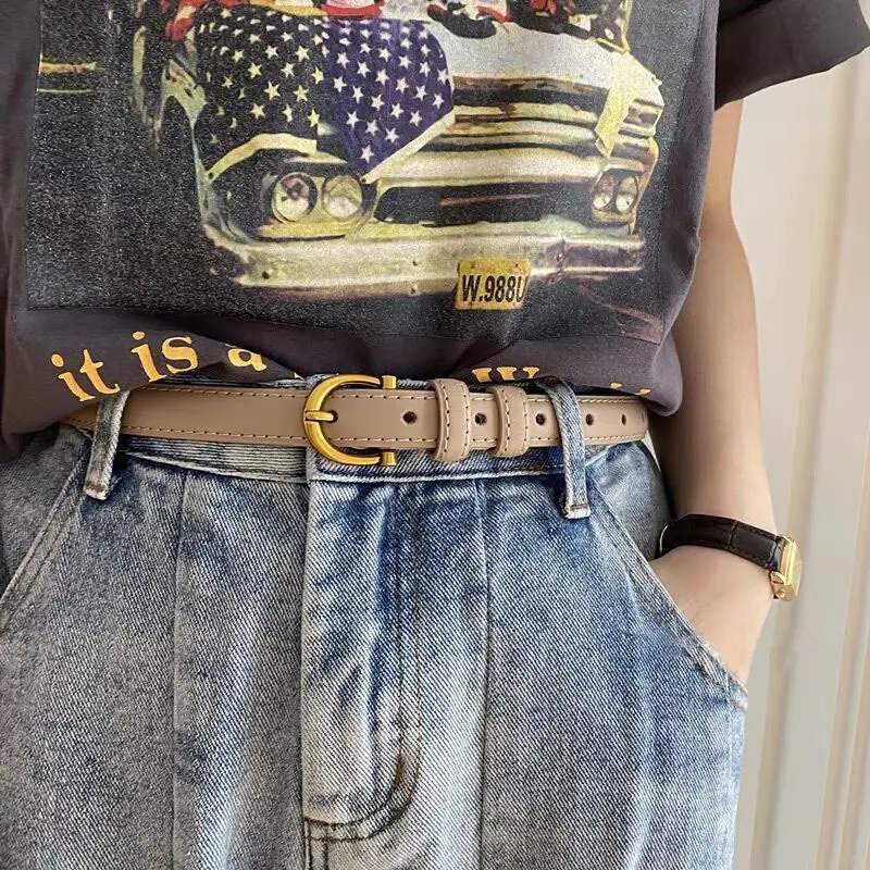 Women's Retro Cowhide Leather Belt 5 Colors — feature 8