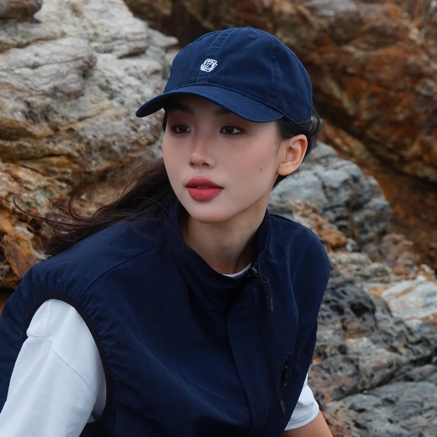 Japanese Style Vintage Peaked Cap for Women Men Outdoor Black - Image 5