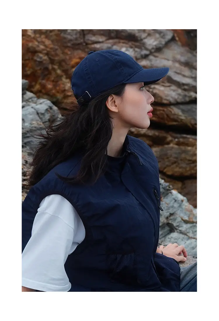 Japanese Style Vintage Peaked Cap for Women Men Outdoor Black — feature 6