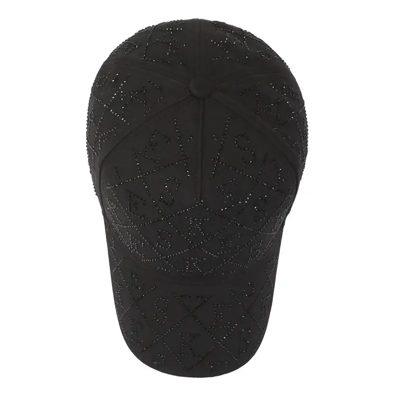 Silver Rhinestone Baseball Cap with Logo Design — feature 14