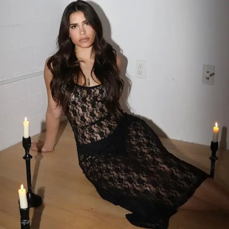 Black Lace Backless Dress for Women — feature 28